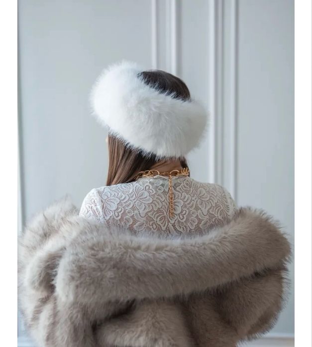 В кольорах . Хутряна Повʼязка еко хутро песця . Еко песець  тренд зими