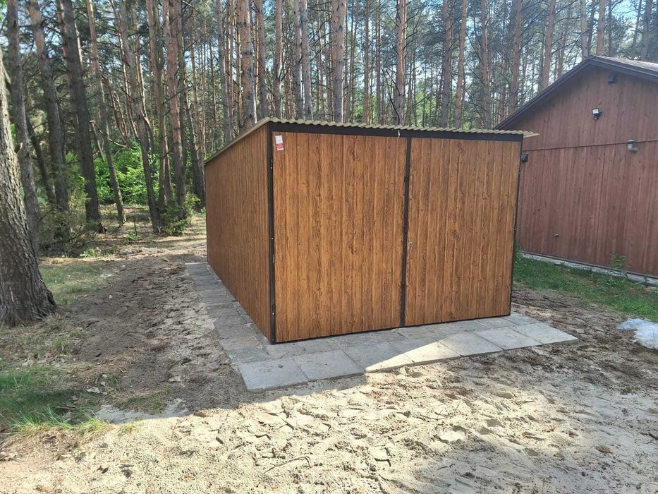 Garaż blaszany 3x5 m Ocynkowany Garaż Blaszak Wzmocniony Garaże blaszane 3x5 3x6 4x5 4x6 6x5 6x6 PRODUCENT