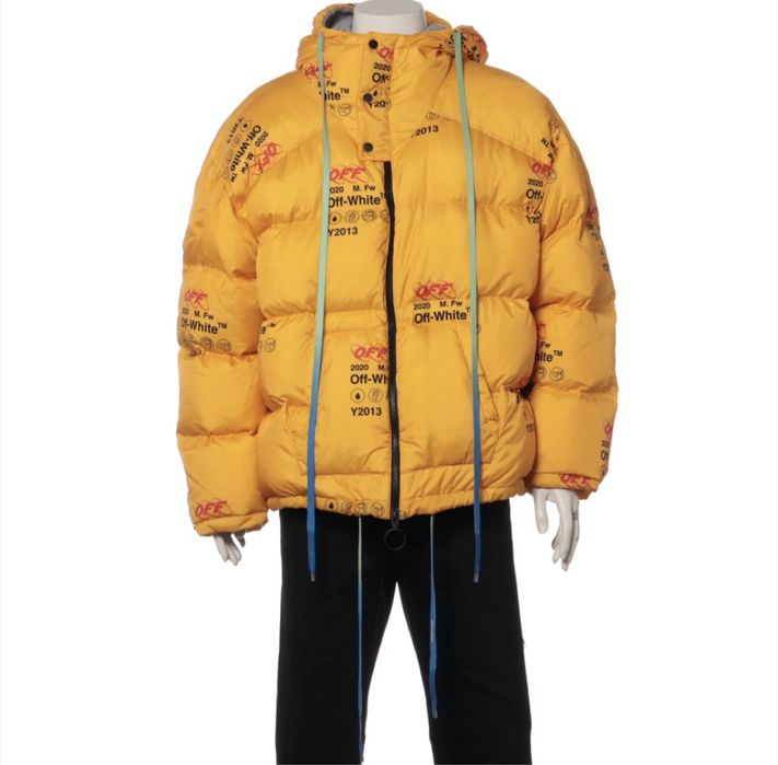 Kurtka puchowa zimowa Off-White off white gęsi puch