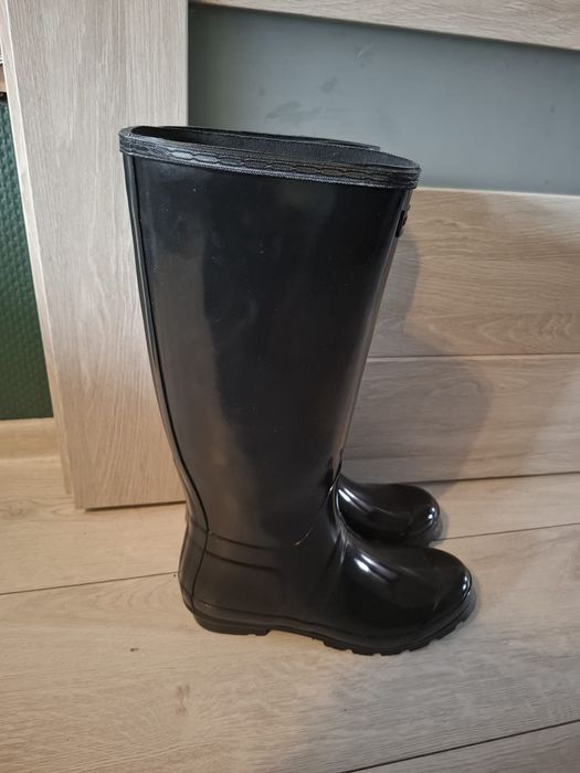 Kalosze  Hunter czarne lakierowane 41