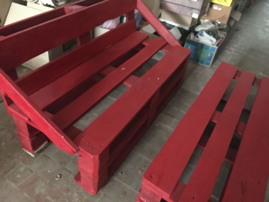 Мебель из поддонов: скамейка и столик