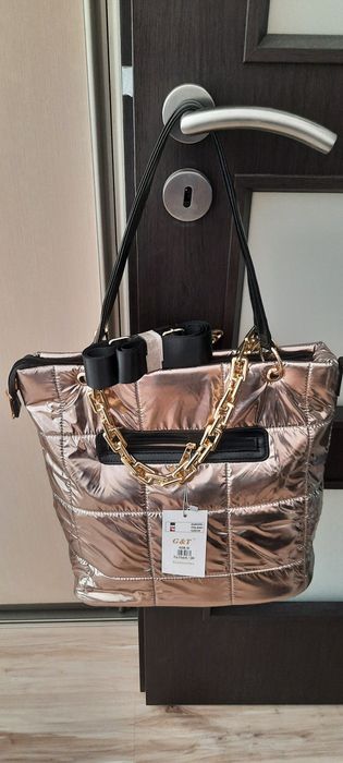 Torebka damska złota