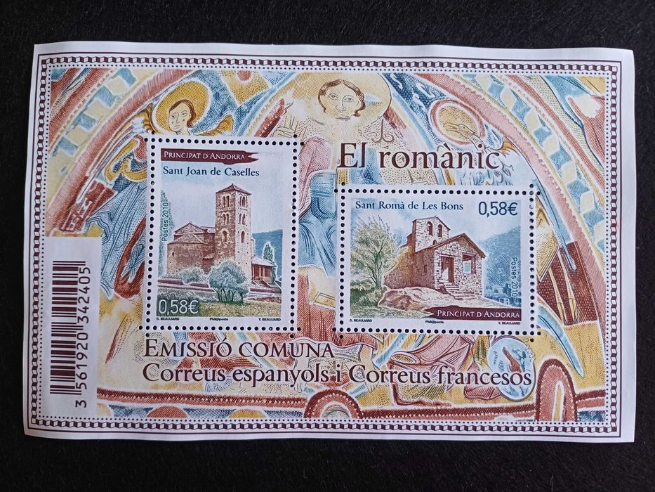 Filatelia Andorra Francesa – Ano 2010 novo sem goma