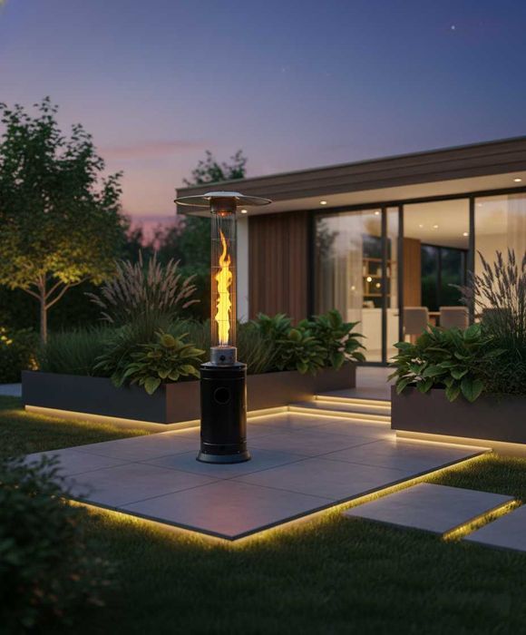 Parasol Grzewczy Gazowy Ogrzewacz Ogrodowy Wysoki 5000/12500 W