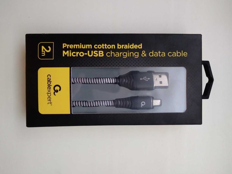 Кабель Cablexpert USB - MicroUSB 2 м Black (CC-USB2B-AMmBM-2M-BW)