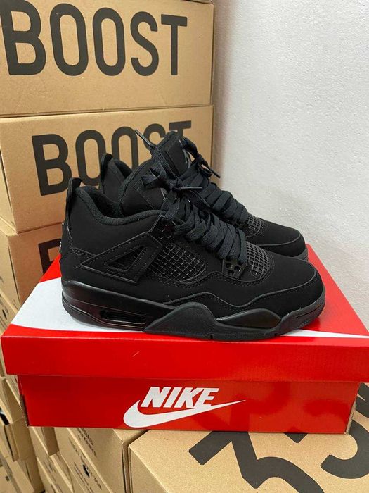 Мужские кроссовки Nike Air Jordan 4 Retro Black Cat. Размеры 40-45