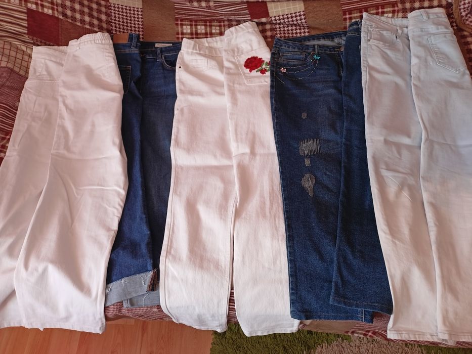 Zestaw 5 par spodni spodnie jeansy 44