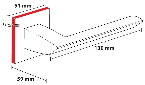 Klamka Atria DRE czarny mat