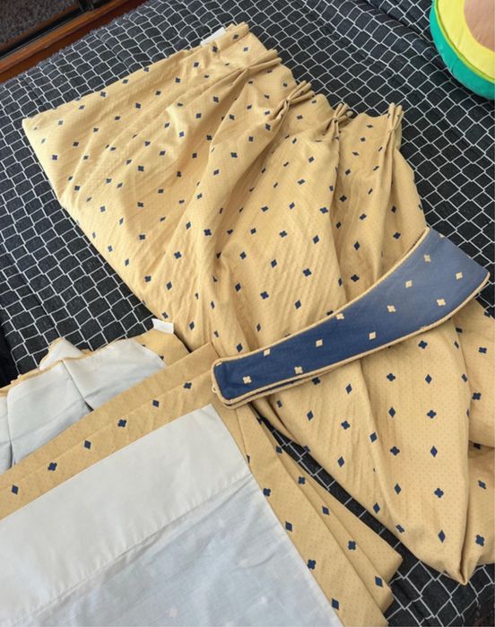Custom-made lined valance/curtain
