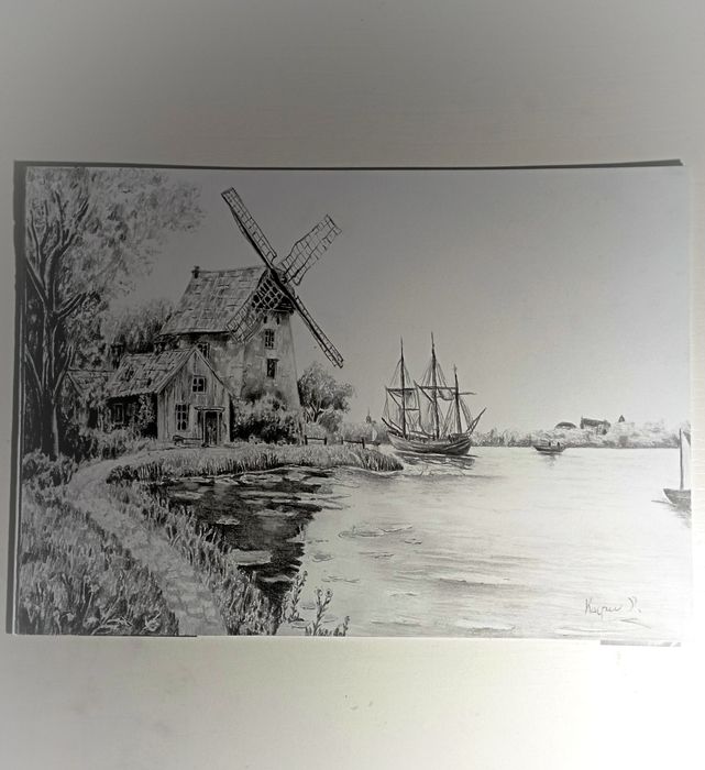 Sprzedam rysunek wykonany ołówkiem na formacie A4