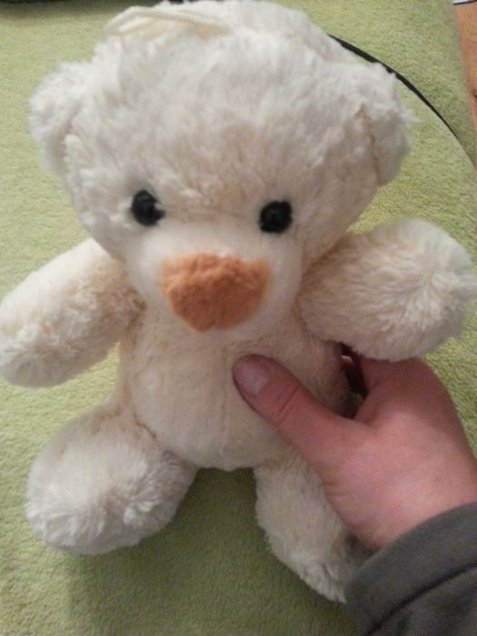 Pluszowy miś, kremowy, nowy, 29 cm