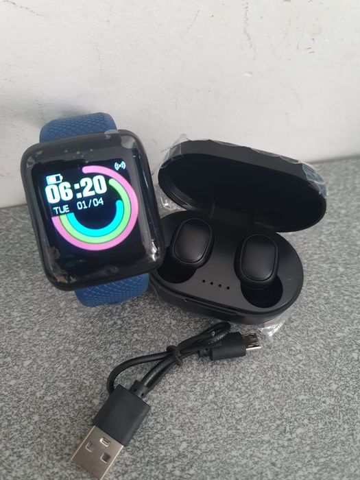 Zestaw zegarek Smart watch plus słuchawki bezprzewodowe