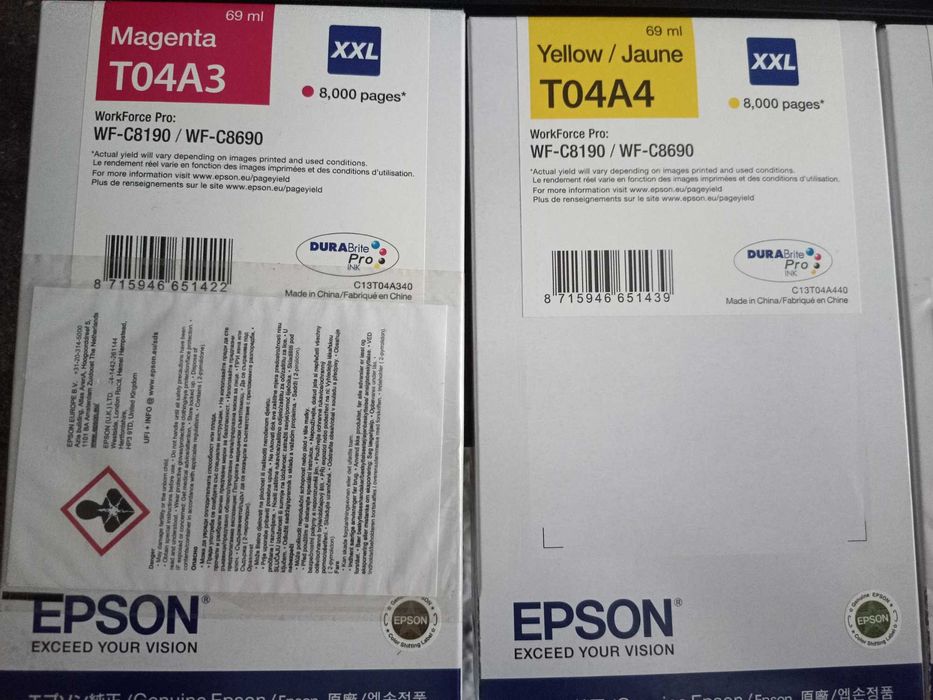 Nowe Tusze Epson WF-C8190 / WF- C8690