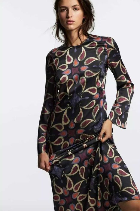 Vestido comprido primavera tamanho M, ZARA