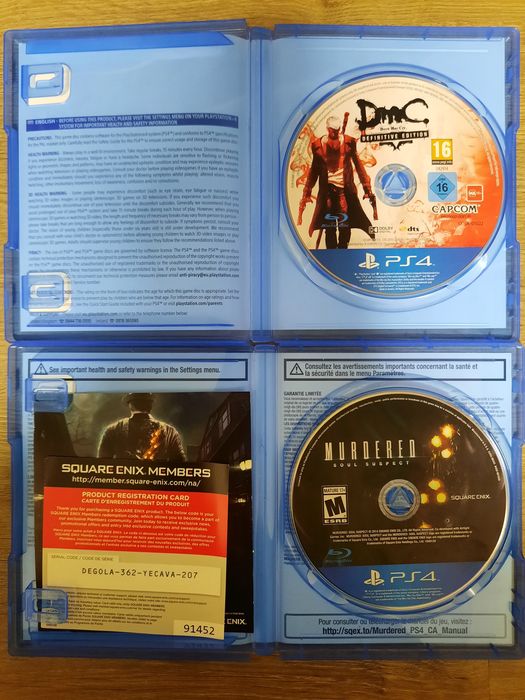 Лот ігор для PS4 GTA 5, Devil May Cry, Nioh, Murdered, Watch dogs 2, Planet Coaster Wipeout