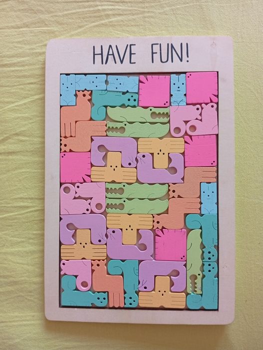 Drewniane puzzle dla dzieci
