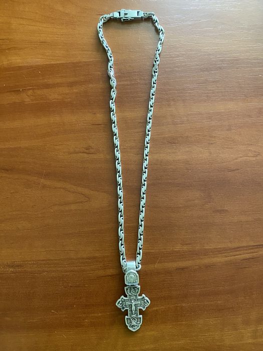 Серебряная цепочка якорное плетение