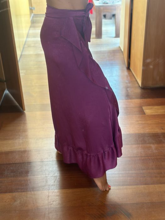 Saia traçada rosa fuchia