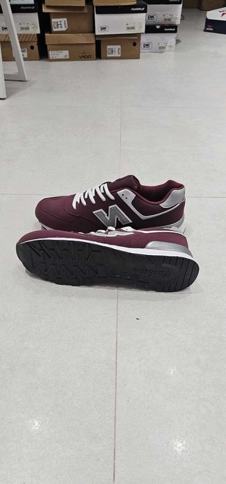 Bordowe Buty Męskie 43