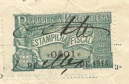 Recibo antigo - 1914 - Revista O OCCIDENTE - selo fiscal