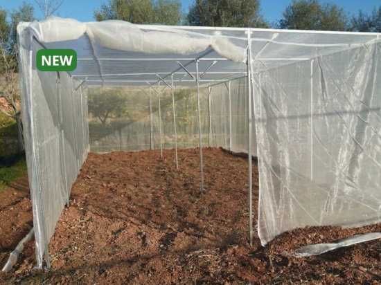Estufa 4 x 6 m, 24 m², rede anti-trips 20x20