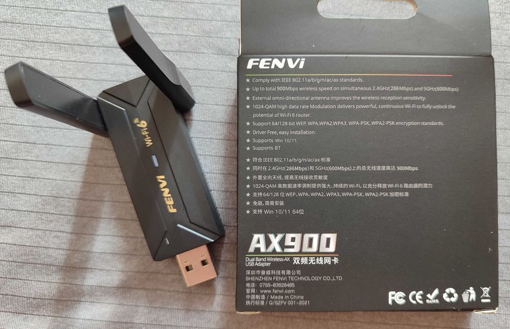 Дводіапазонний адаптер USB WIFI Bluetooth AX900