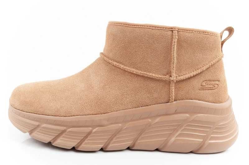 Skechers zimowe damskie botki za kostkę ocieplane skórzane r. 36-41
