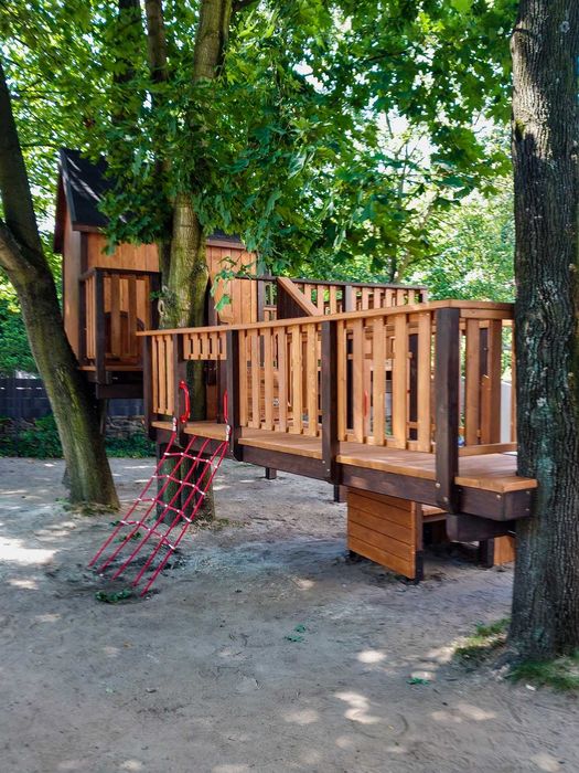 Drewniany Domek na drzewie DND16! dla dzieci! plac zabaw