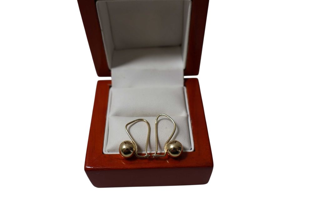 wspaniałe złote kolczyki  1,98G 585