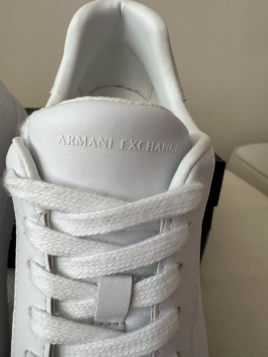 Sneakersy białe Armani Exchange buty tenisówki skórzane AX 38