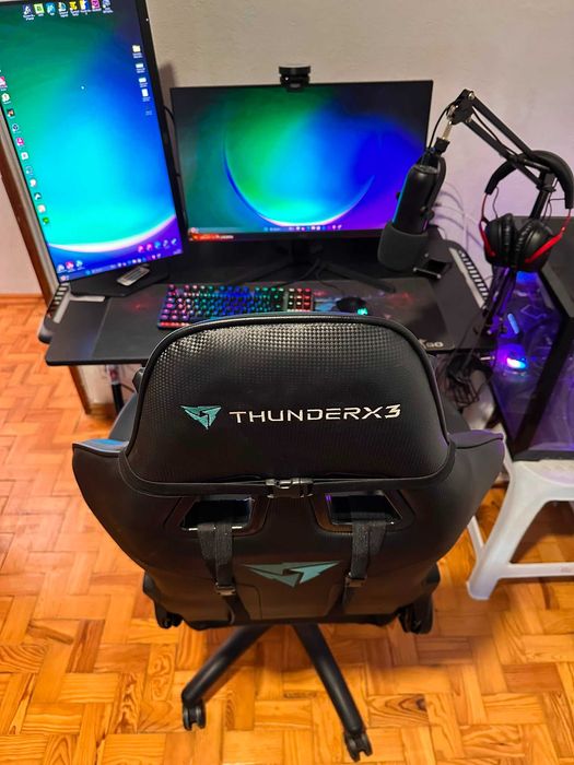 Setup Gamer Completo Ryzen 7 5800X / RTX 3060 Ti / 32GB / Monitor AOC / Cadeira + Mesa RGB