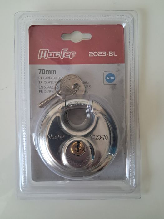 Cadeado de disco circular reforçado de 70 mm