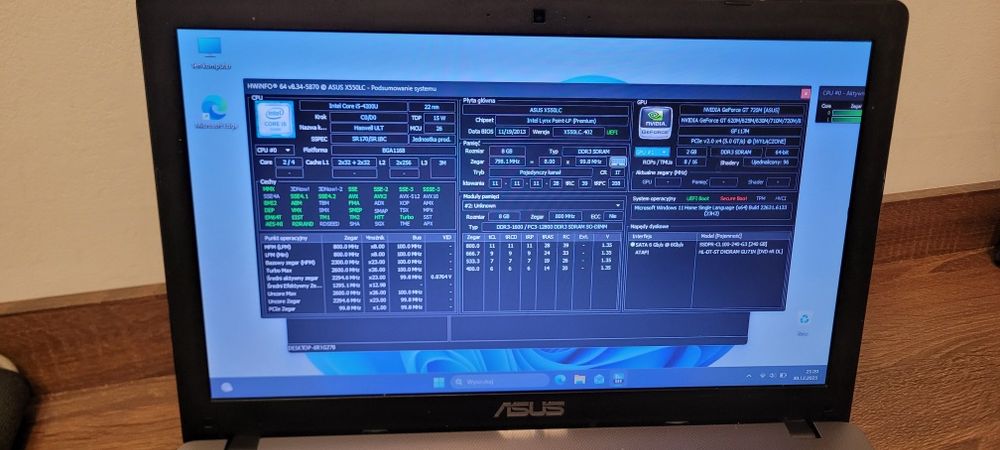 Laptop Asus - i5_2.6GHz/ GeForce_GT720M_2GB/ 8GB_RAM/ SSD_240GB