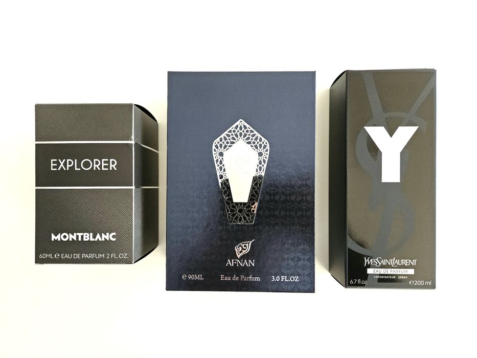 Pudełko od wody perfumowanej Yves Saint Laurent Mont Blanc Afnan