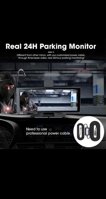 Е-АСЕ Автомобільний відеореєстратор GPS WIFI 4K 10,26 дюймів
