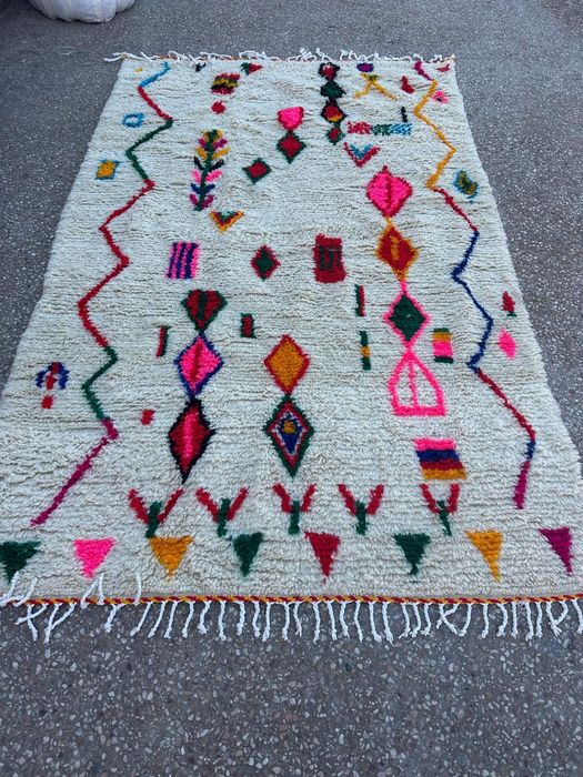 Tapete Marroquino Azilal 250×150 Handmade 100% sheep wool