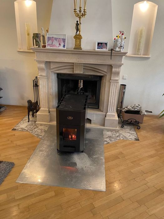 Монтаж камінів топок буржуйок котлів димоходів каминов димоход гильзов