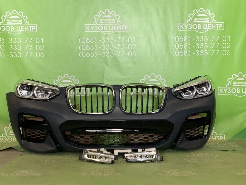 Бампер передній bmw x3 g01 2018-2021 дорестайл m pack комплектний