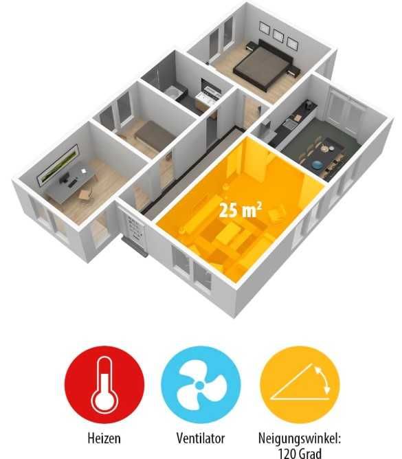 Termowentylator/nagrzewnica Tristar 2000W z regulacją