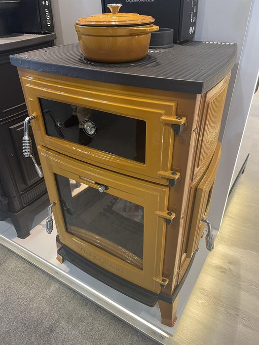 Камін с духовкой 13 kw Hosseven cast iron stove 8000