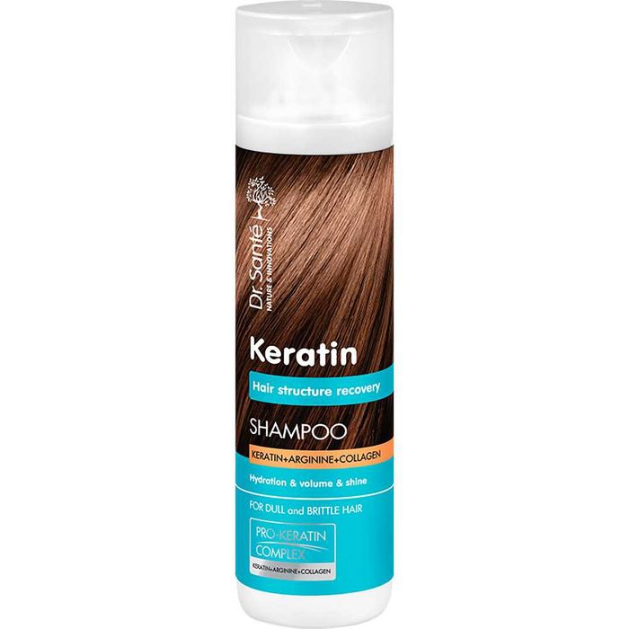 Szampon z keratyną do włosów matowych i wrażliwych 250 ml | Dr Sante
