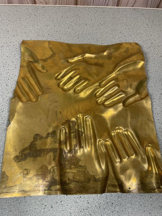 Unikatowy mosiężny Relief Barbaro Bäckström