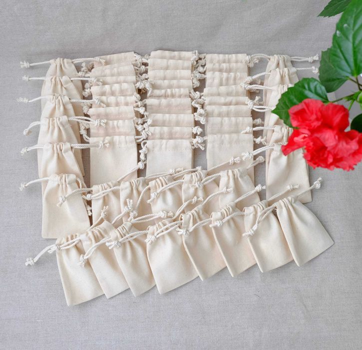 Еко мішечок з бавовни для пакування 10*7 см, мішки для біжутерії