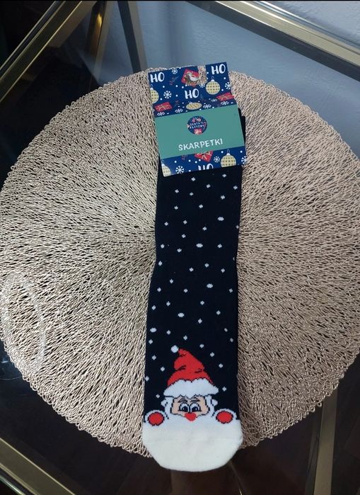 Skarpetki z Mikołajem bawełniane unisex rozmiar uniwersalny Empik