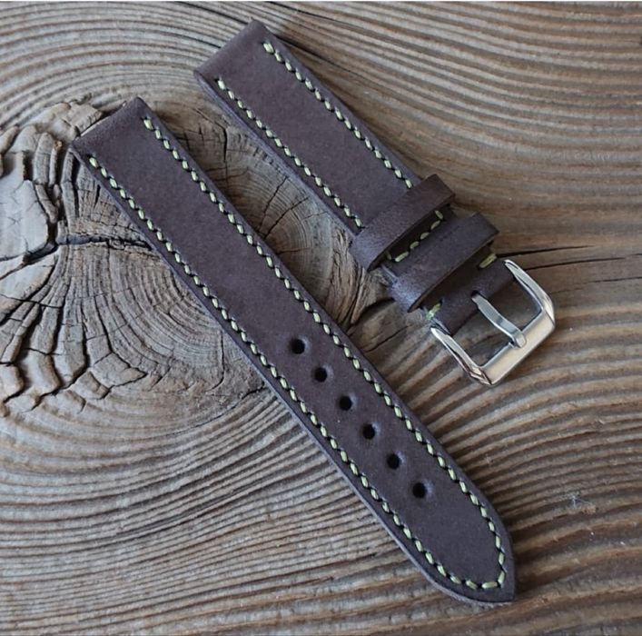 Pasek do zegarka 18 mm handmade skóra naturalna ręcznie robiony