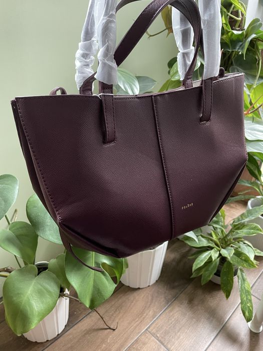 Torebka polene cyme mini burgundowa Bordowa