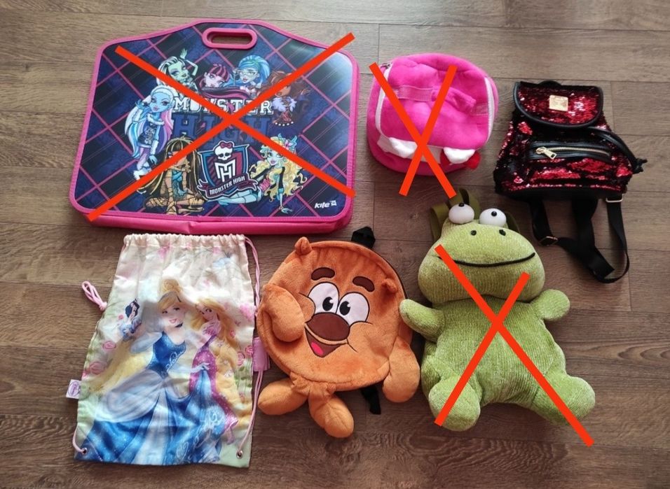 Дитячі яскраві рюкзаки та сумки