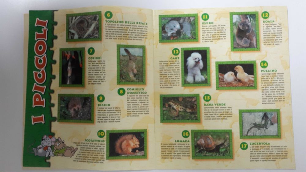 Caderneta de cromos Animali - completa
