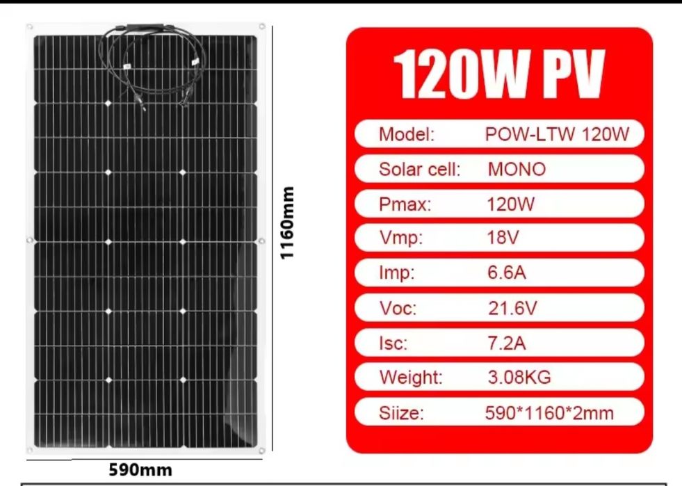 Солнечная панель 120 Вт