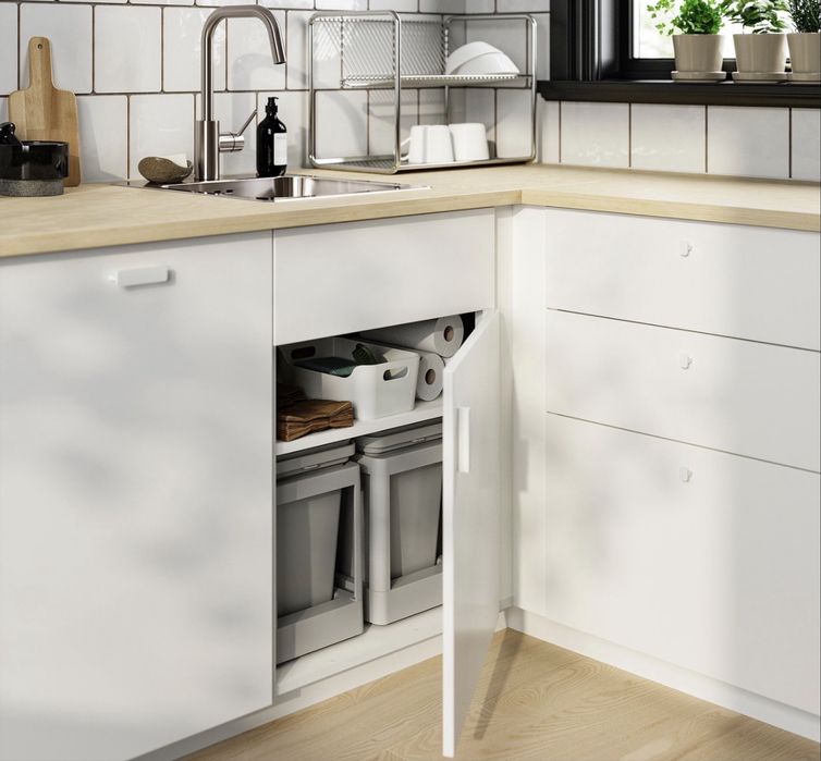 IKEA METOD – Estrutura de armário baixo de canto (branco)